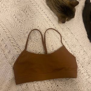 Lululemon Flow Y Nulu Brown Sports Bra Size 4